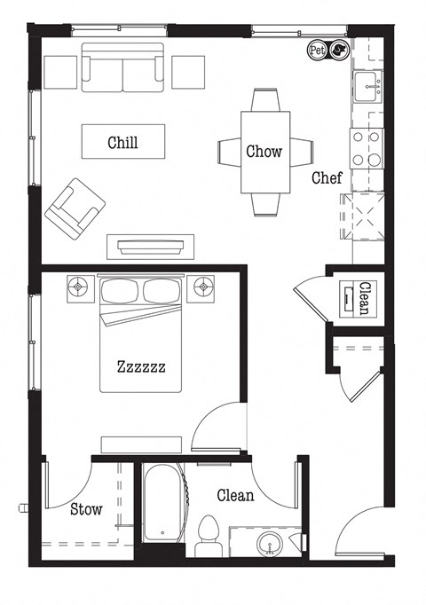 1 Bed 1 Bath